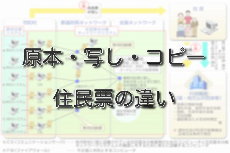 住民票はコピーでもいいですか？